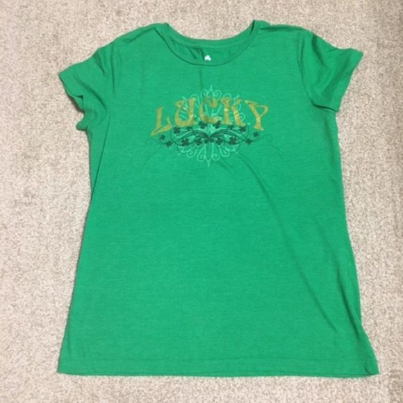 Women's Lucky T-Shirt--Size Large--Green - Picture 1 of 2